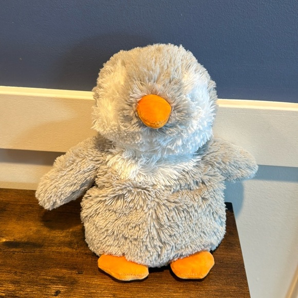 Large size Penguin Warmie Warm Weighted Gray Penguin Warmies in a Microwave - Picture 1 of 7